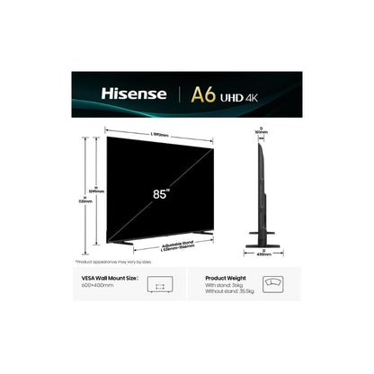 Hisense Smart televizor 85A6Q 85" 4K UHD Vidaa TV
