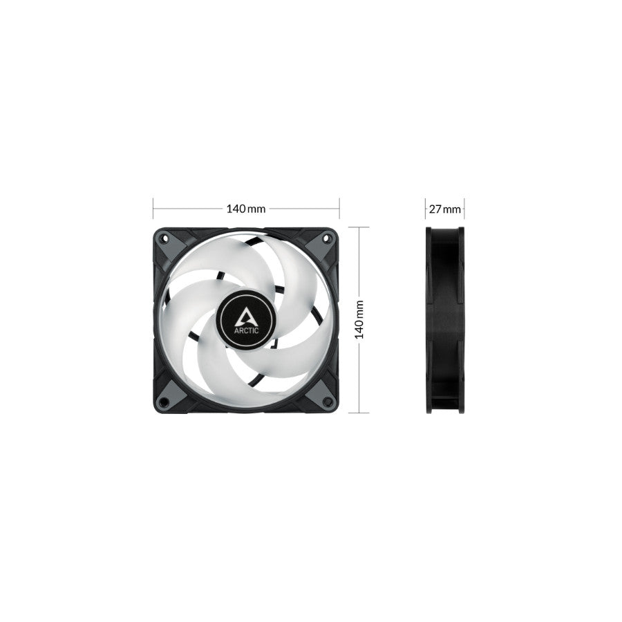 Arctic P14 Pro PST 140 mm Reverse PWM ARGB cooler za kuciste