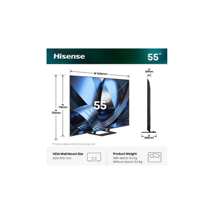 Hisense Smart Mini LED ULED televizor 165Hz 55U7SE 55" 4K UHD
