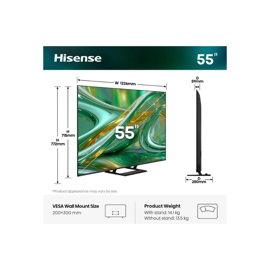 Hisense Smart Mini LED ULED televizor 144Hz 55E8S 55" 4K UHD
