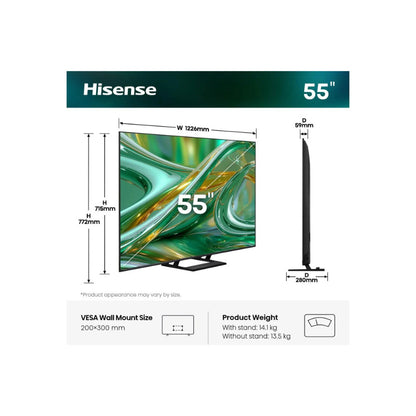 Hisense Smart Mini LED ULED televizor 144Hz 55E8S 55" 4K UHD