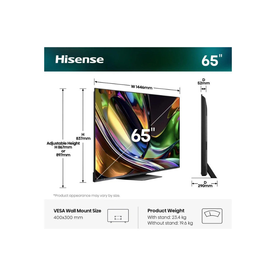 Hisense Smart RGB Mini LED ULED televizor 180HZ 65UR8S 65" 4K UHD