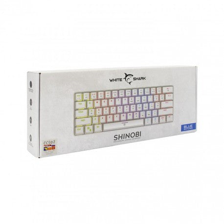 White Shark SHINOBI Bijela Tastatura / plavi sw.